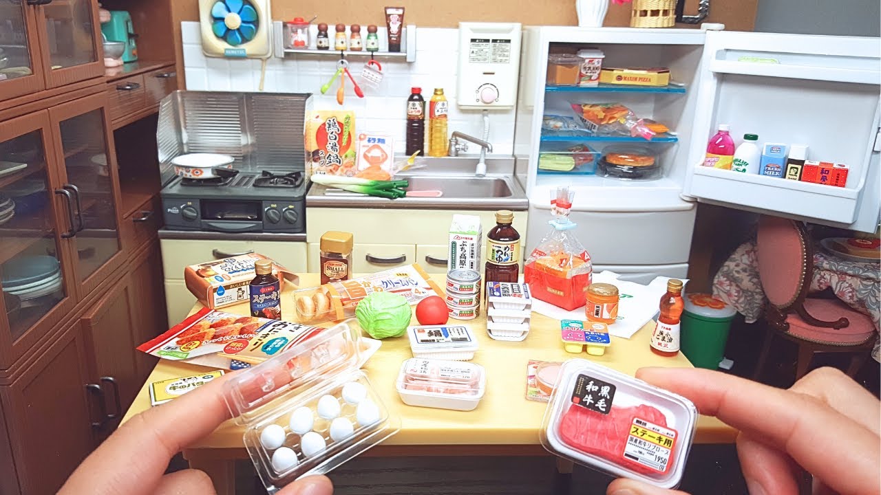 🍎 Unboxing Full Set Re-Ment Miniature Food Set: Supermarket (2023 Release) 🍞 Mini Toy Kitchen Set Up