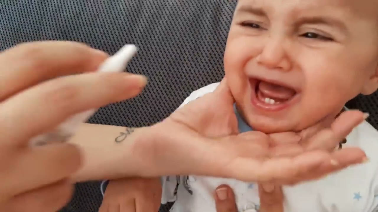 Yusuf emir hasta oldu! Burun spreyi sıktık çok ağladı.