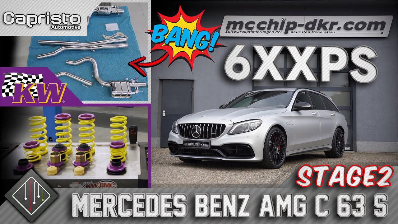 Mercedes-Benz AMG C 63 S | Stage 2 auf 6XXPS | Capristo AGA + KW Federn | mcchip-dkr
