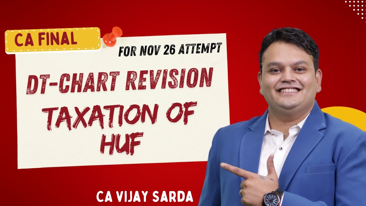 DT Revision |Taxation of HUF | CA Final | May & Sept 26 | CA Vijay Sarda
