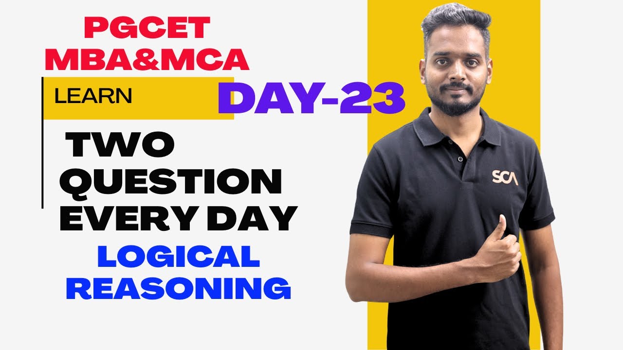 Logical reasoning| Important Questions | PGCET-2026| #pgcet2026 