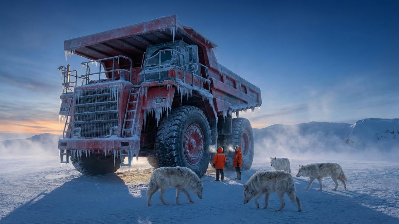 This 3000-TON Diesel Truck Froze at −80°C… Wolves Came Before the Cold Start