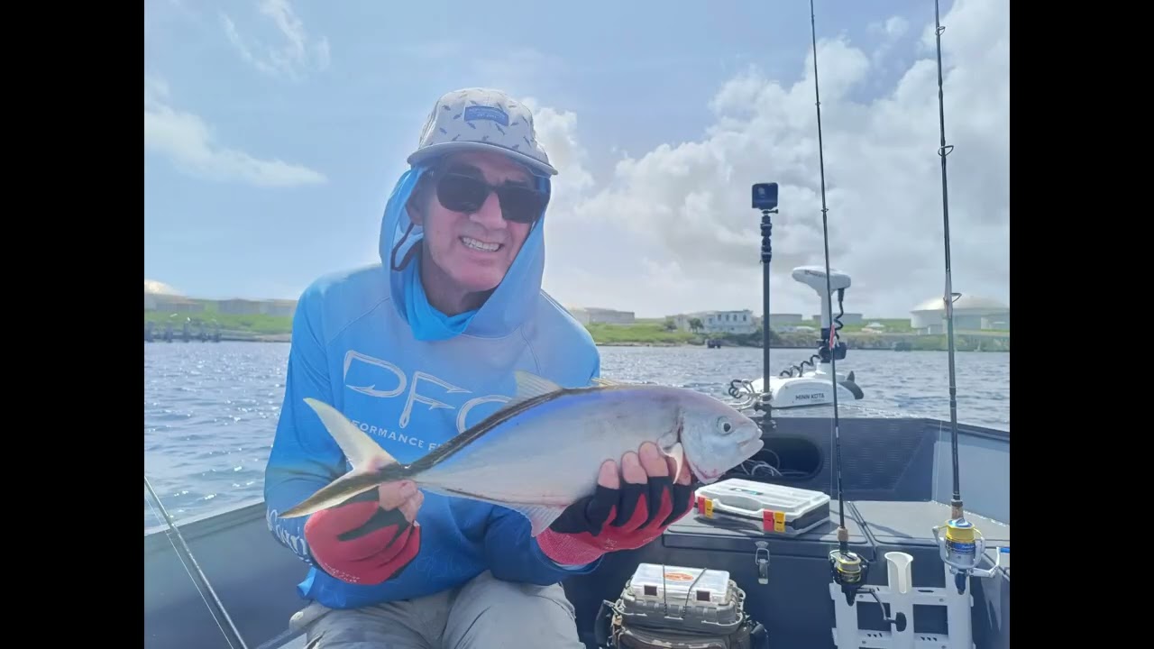 Big almaco jack Bartje kayak inshore fishing tarpon curacao