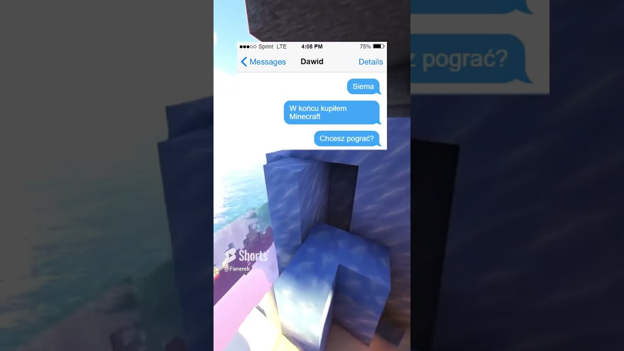 Oszustwo Dawida!  #minecraft #gaming #historie #faner #shorts