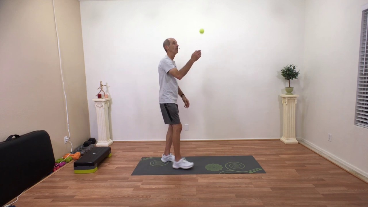 How to improve balance with a tennis ball