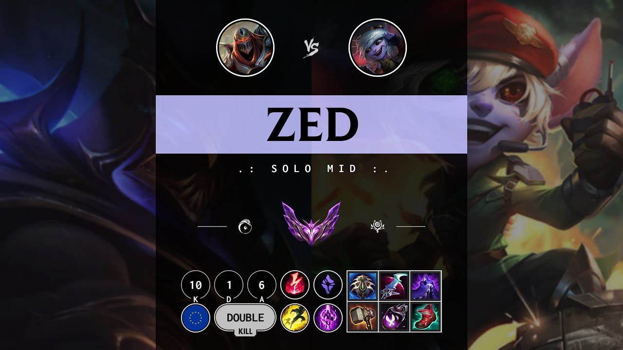 Zed Mid vs Tristana - EUW Master Patch 14.10
