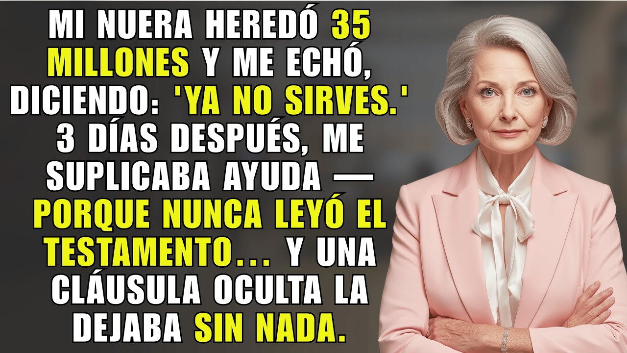 Mi Nuera Heredó 35 Millones y Me Echó — 3 Días Después, Me Suplicaba Ayuda