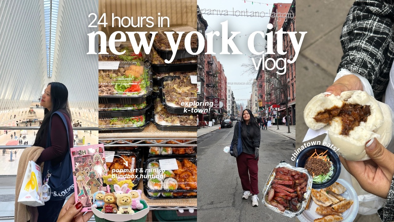nyc vlog 🥡 chinatown, soho, levain cookies, financial district, popmart, koreatown