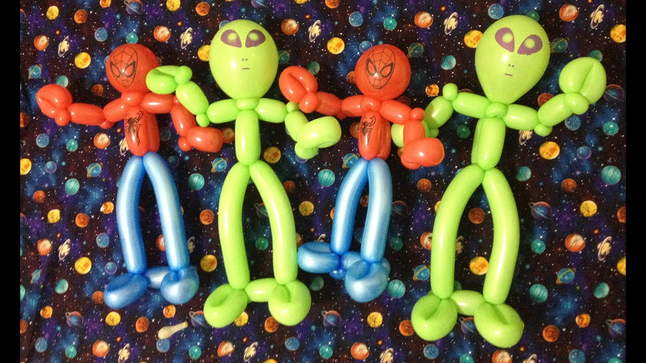 Spider-man and Alien: Easy Balloon Twisting