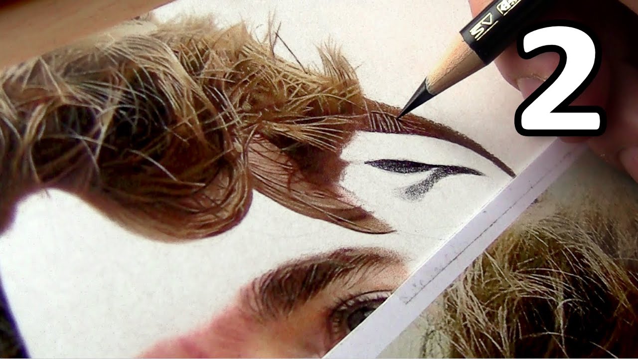 10 Hours of Realistic Hair Drawing | Ambient Rain Sounds, Real-Time (Part 2)