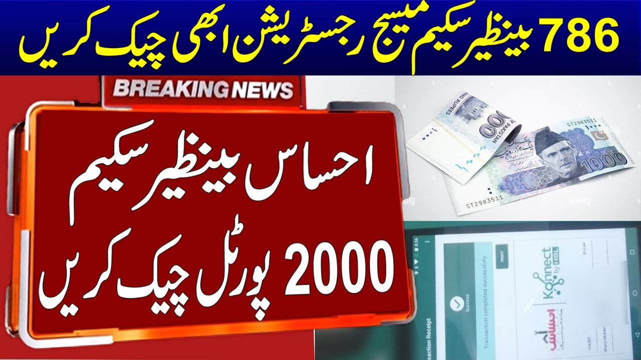 Ehsaas Program 786 Online Registration 2022 | 786 Program Online Registration Check | Ehsaas Program