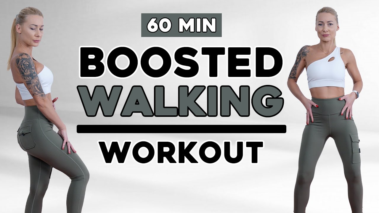 60 MIN 10000 STEPS BOOSTED WALKING WORKOUT FOR WEIGHT LOSS | No Jumping Fat Burning Knee Friendly
