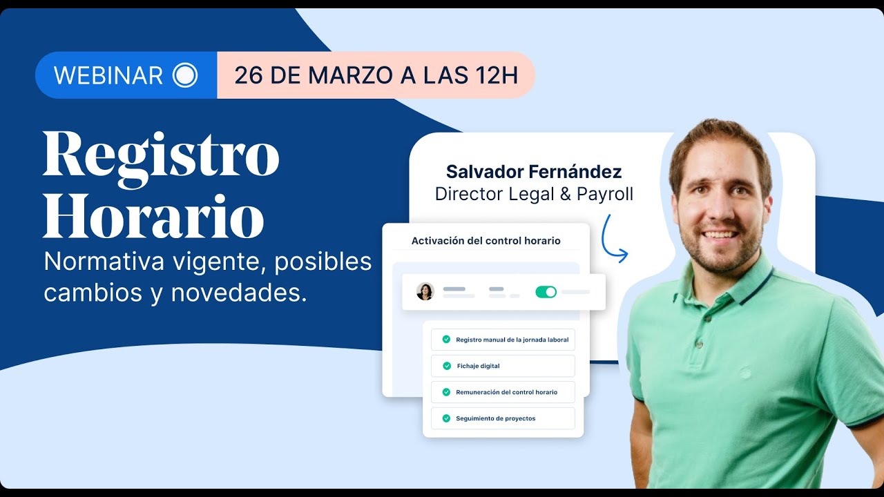 ¿Hay novedades en la normativa del Registro Horario? | WEBINAR