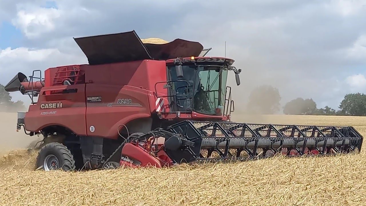 Gerste ernte 2 Case8250 Axial Flow,John deere8530-Annaburger Hts22.16