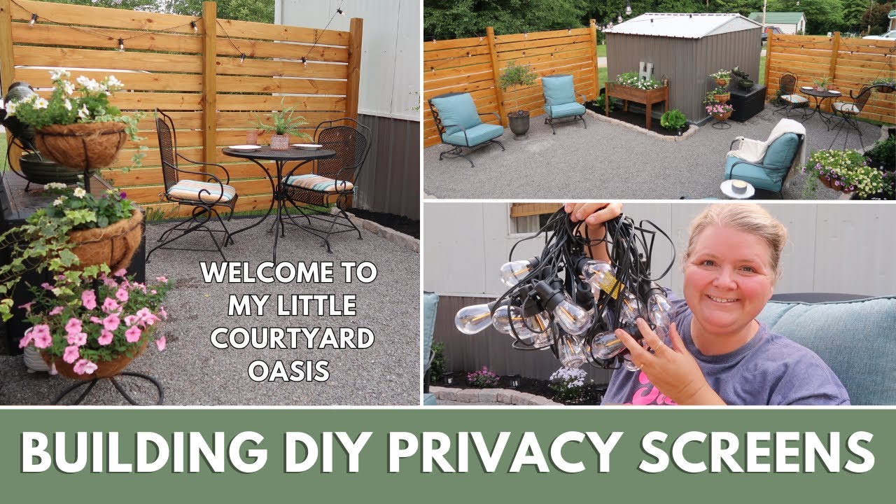 How we built my DIY privacy screen | Summer 2023 patio makeover | Little Blessed Nest