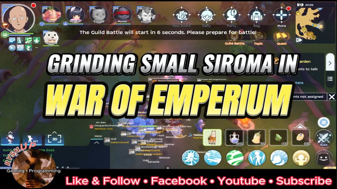 Ragnarok M Classic: F2P SHURA War Of Emperium - Grinding Small Siroma!