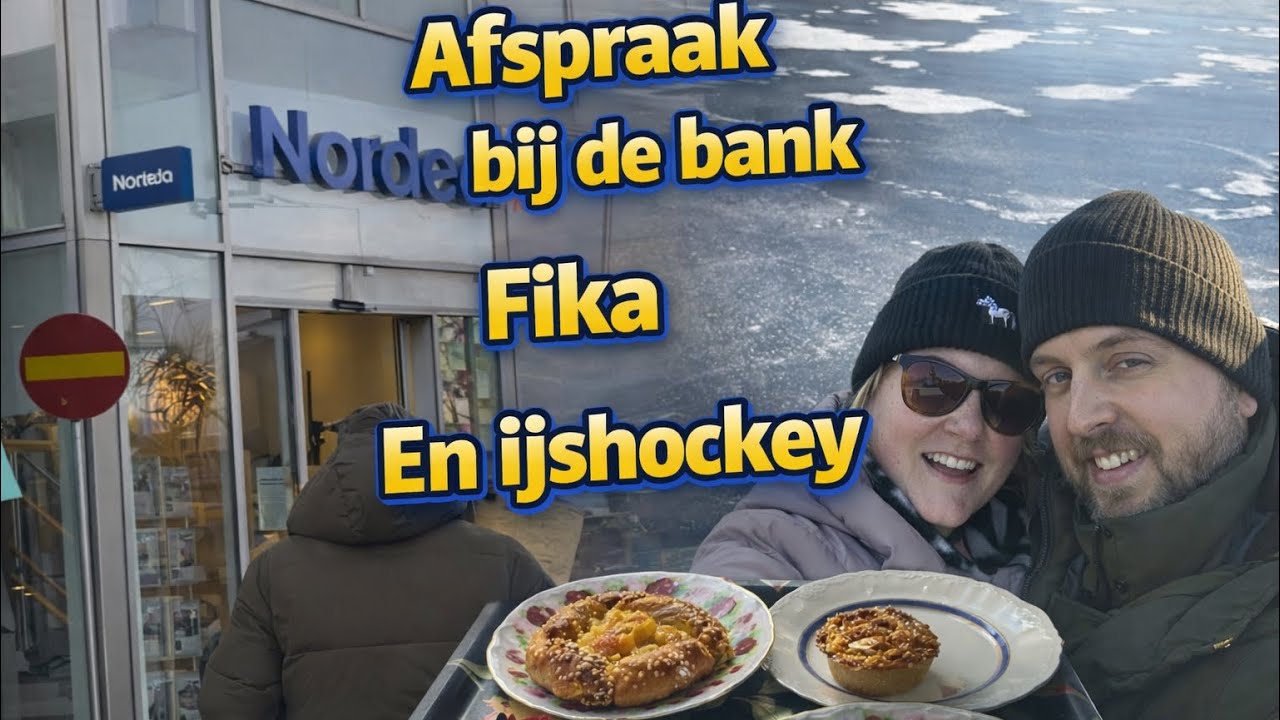 Weekvlog Zweden 🇸🇪 | Bankafspraak, fika, ijswandeling & ijshockey 🥐❄️🏒