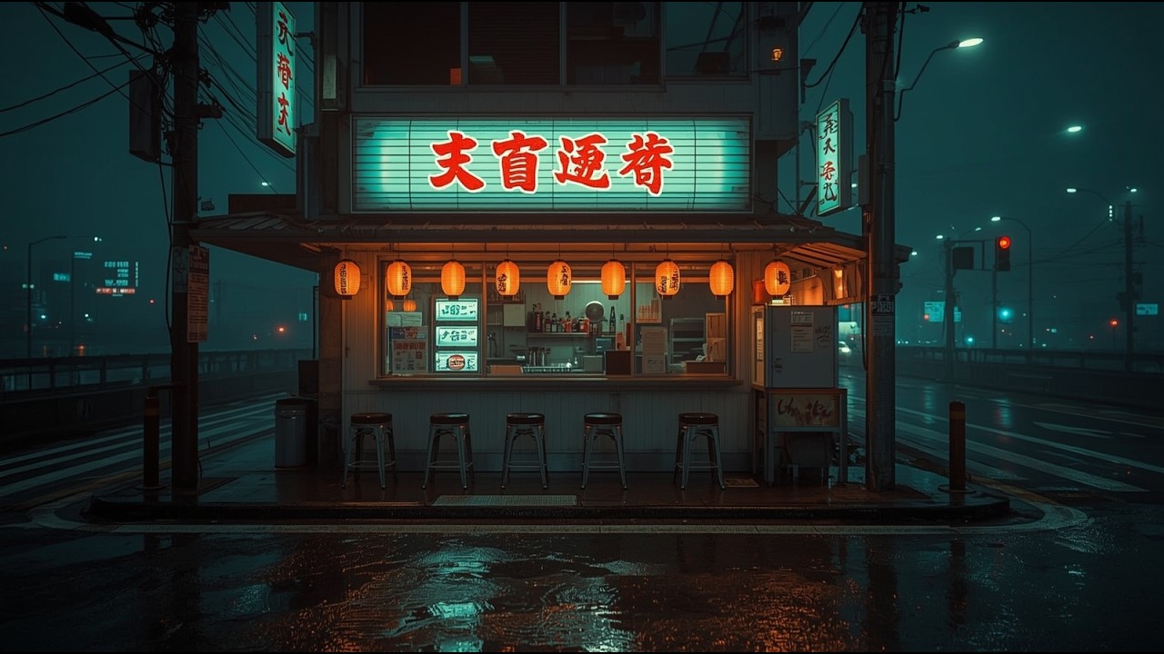 Cozy Rain Night Lofi Mix ☕ Soft Rain Sounds for Study & Relaxation