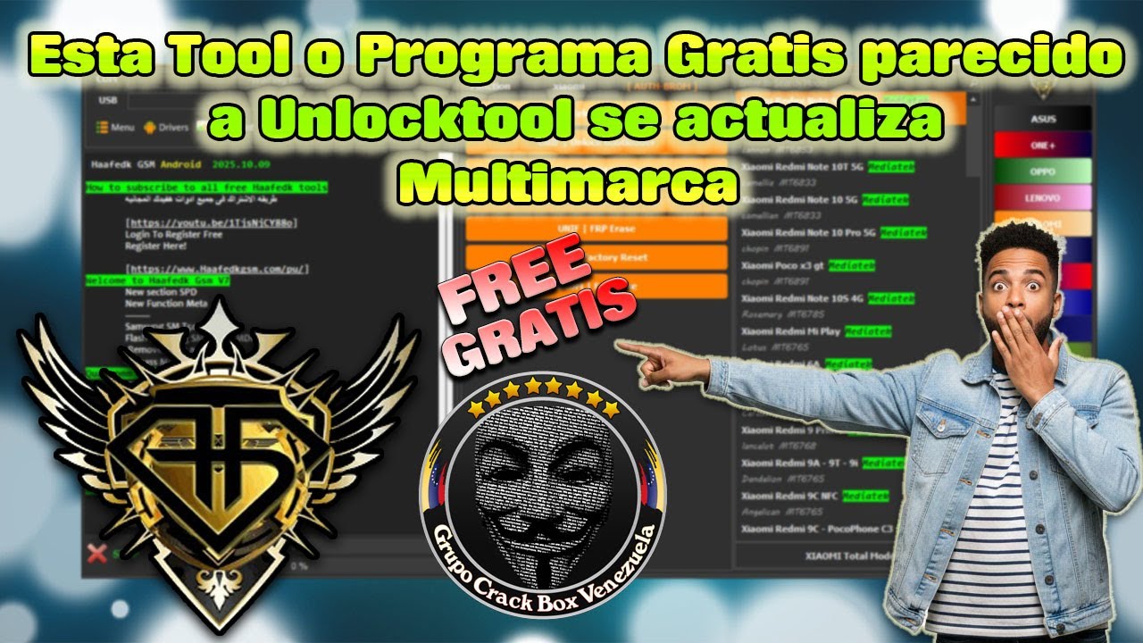 Esta Tool Programa Gratis 2026 parecido a Unlocktool se actualiza es Multimarca