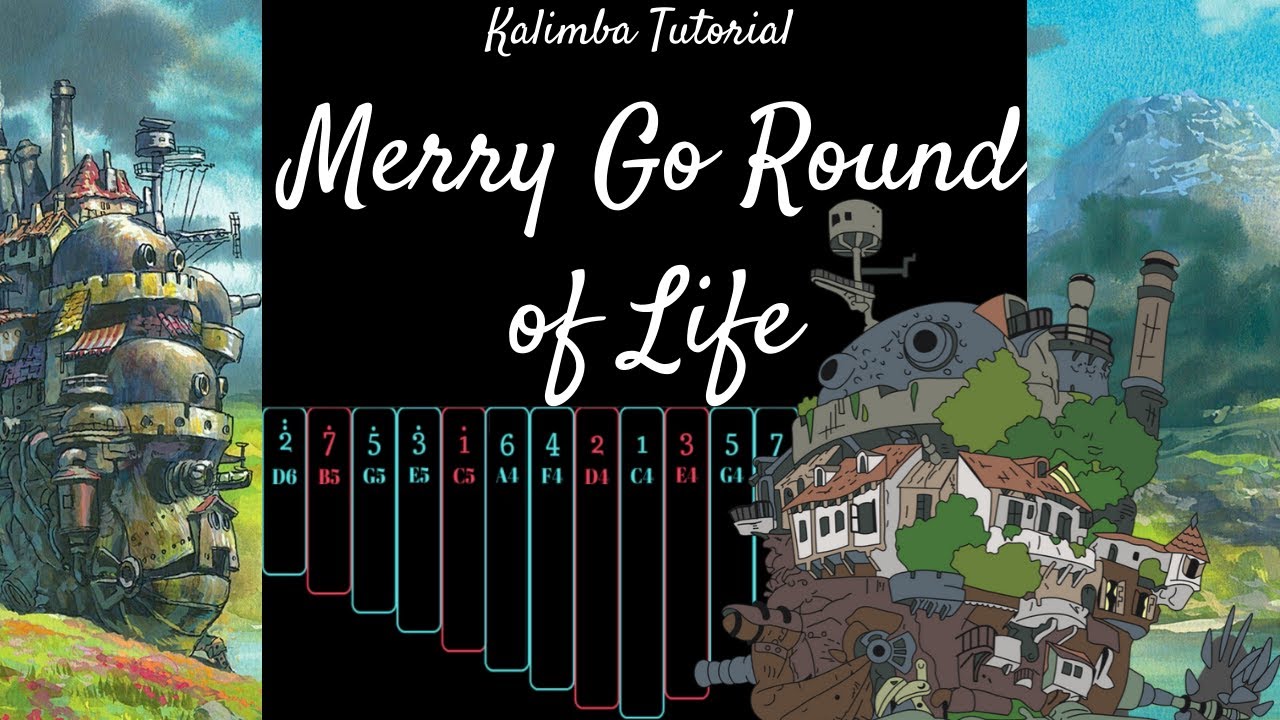 【EASY Kalimba Tutorial】 Merry Go Round of Life from 