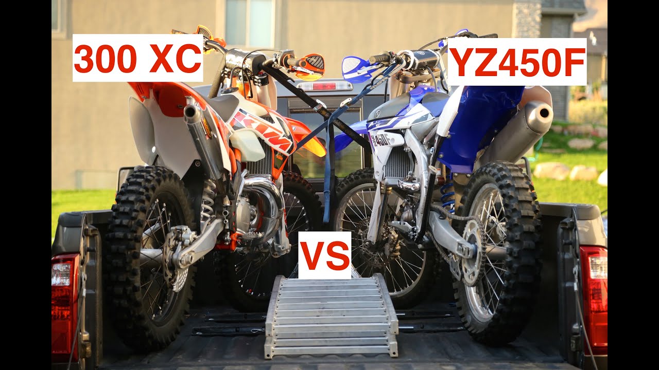 YZ450F Vs 300 XC on Razorback - Yamaha vs KTM - 2 stroke vs 4 stroke