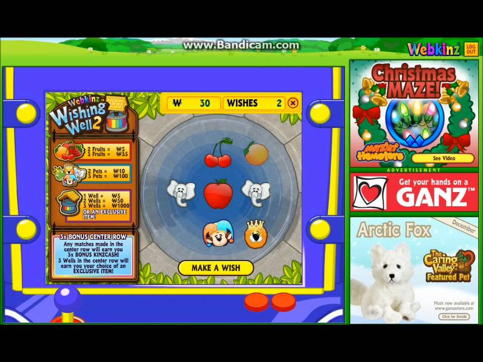 Wishing Well on Webkinz!