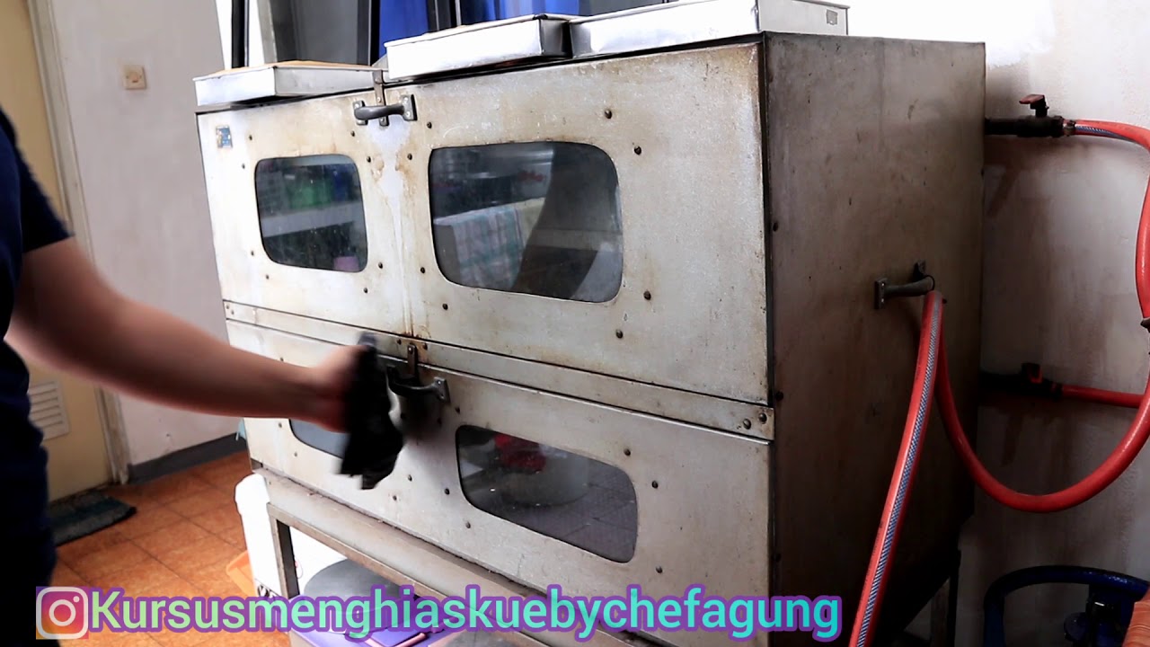 Cara penggang kue,oven gas jadul