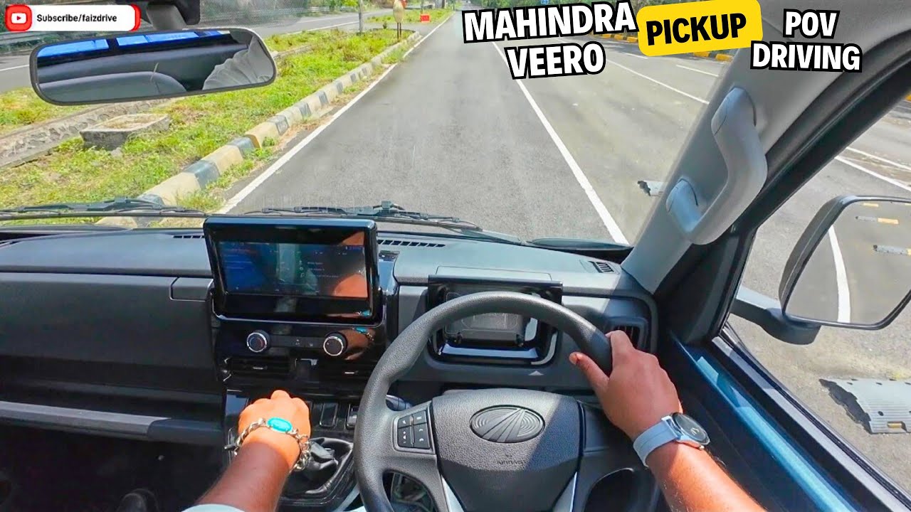 Mahindra Veero pickup top model AC first drive review impression | POV driving