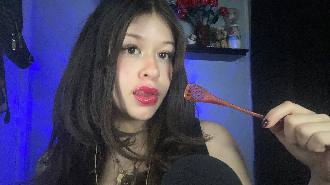 ASMR Mouth Sound Fest (spit paint, tongue swirl, honey spoon, etc)