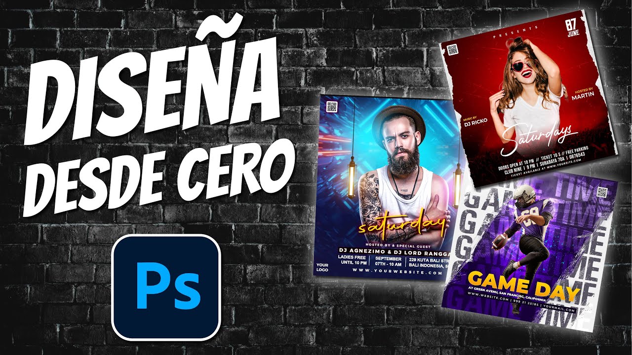 👉 Como DISE&Ntilde;AR un POSTER o FLYER Publicitario en PHOTOSHOP Desde Cero ✅ (Tutorial Paso a Paso)
