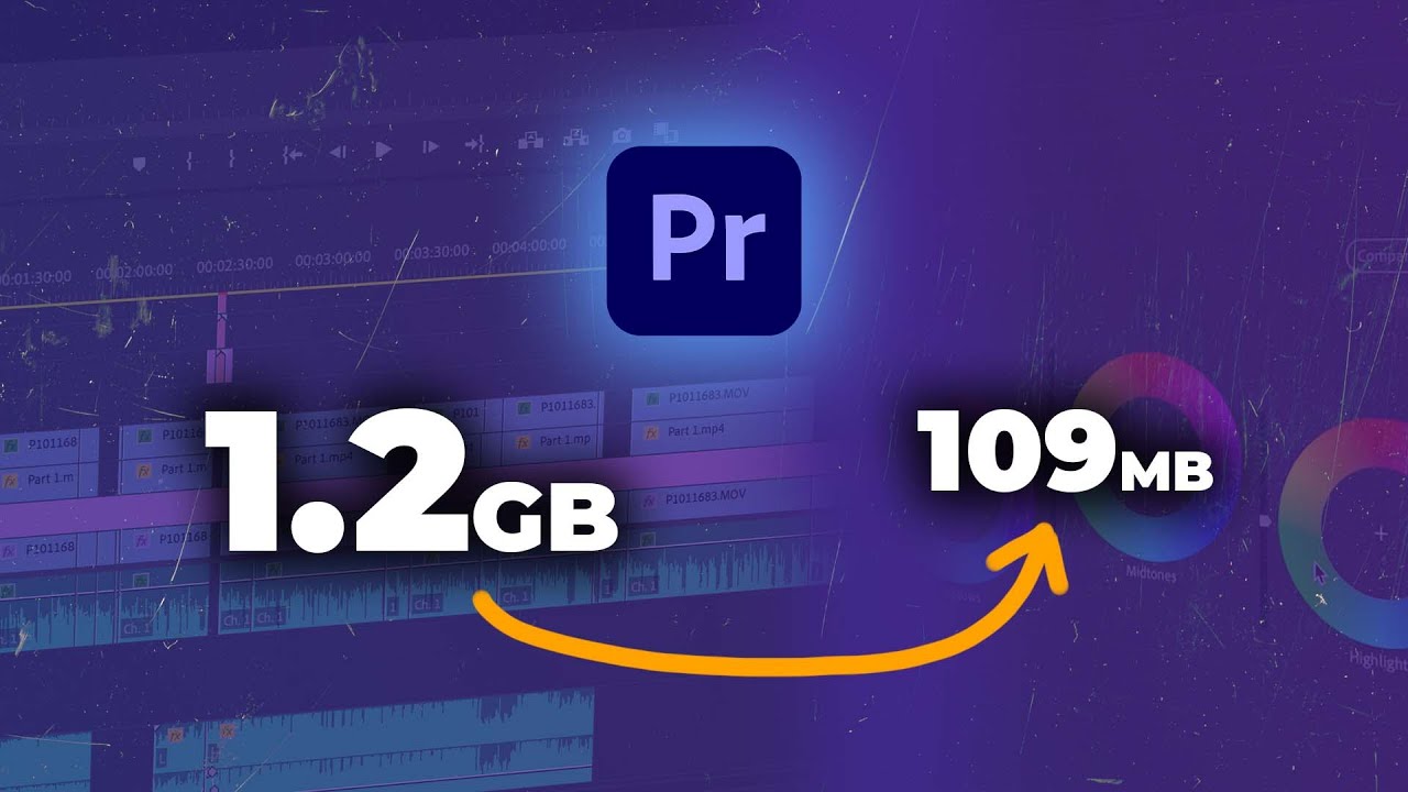 Экспорт видео с небольшим размером файла в Adobe Premiere Pro