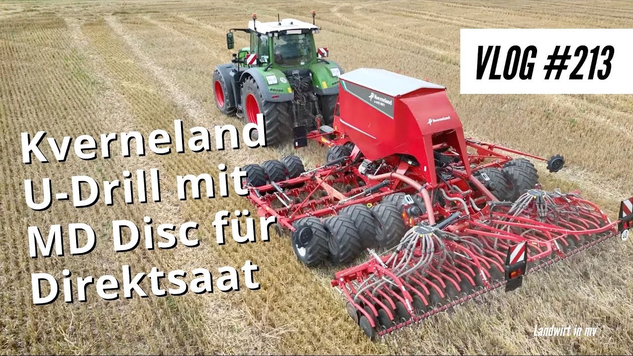 Vlog #213 U-образная сеялка Kverneland с диском MD для нулевой обработки почвы. Это работает?