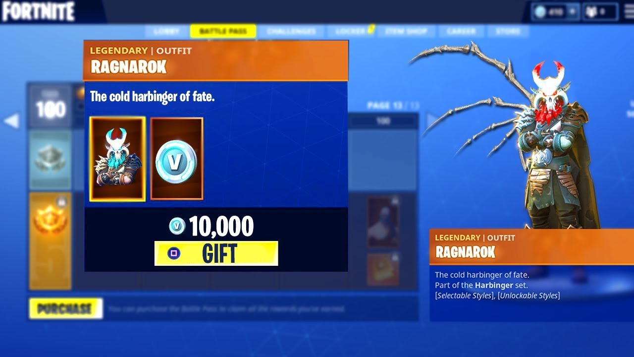 *NEW* GIFTING Season 5 Battle Pass Tier 100 (Fortnite MAX Level RAGNAROK)
