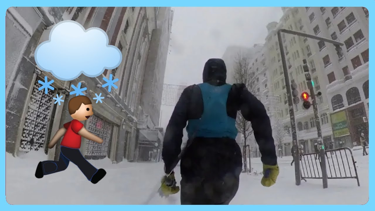 🏃🏼❄ CORRIENDO por el CENTRO de MADRID durante FILOMENA 2021