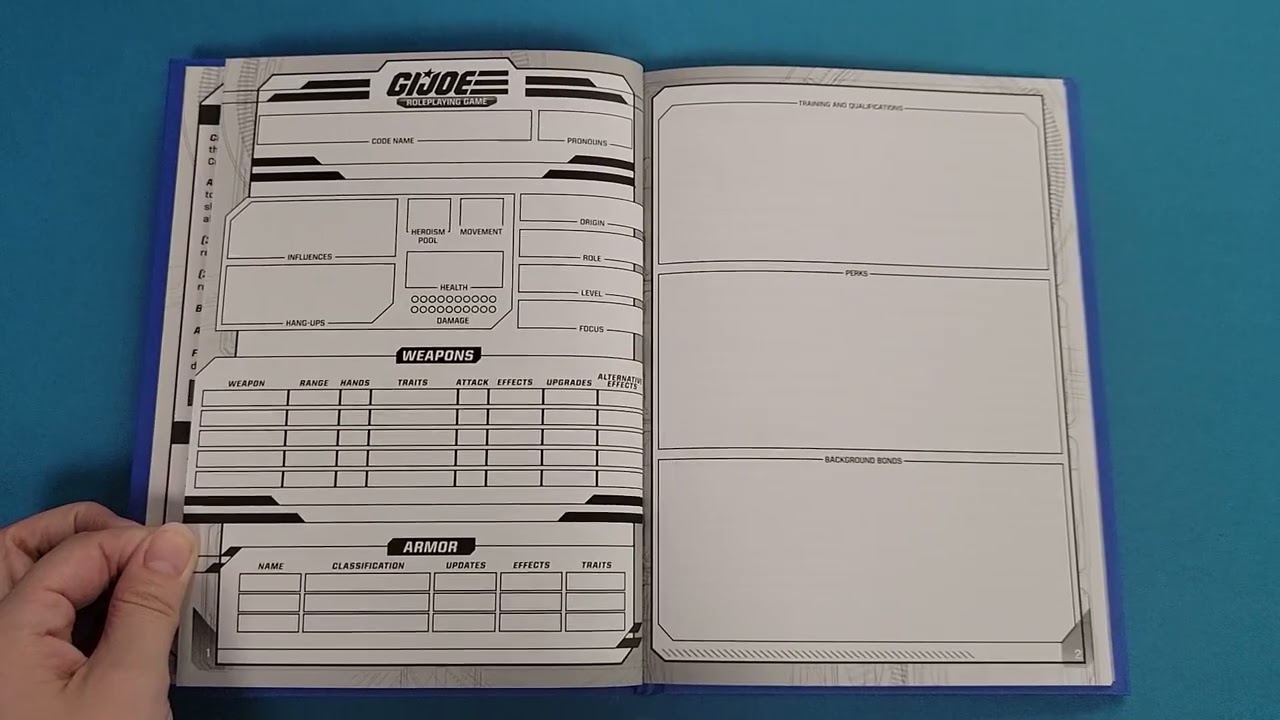 G.I. JOE Roleplaying Game Character Journal: Look Inside