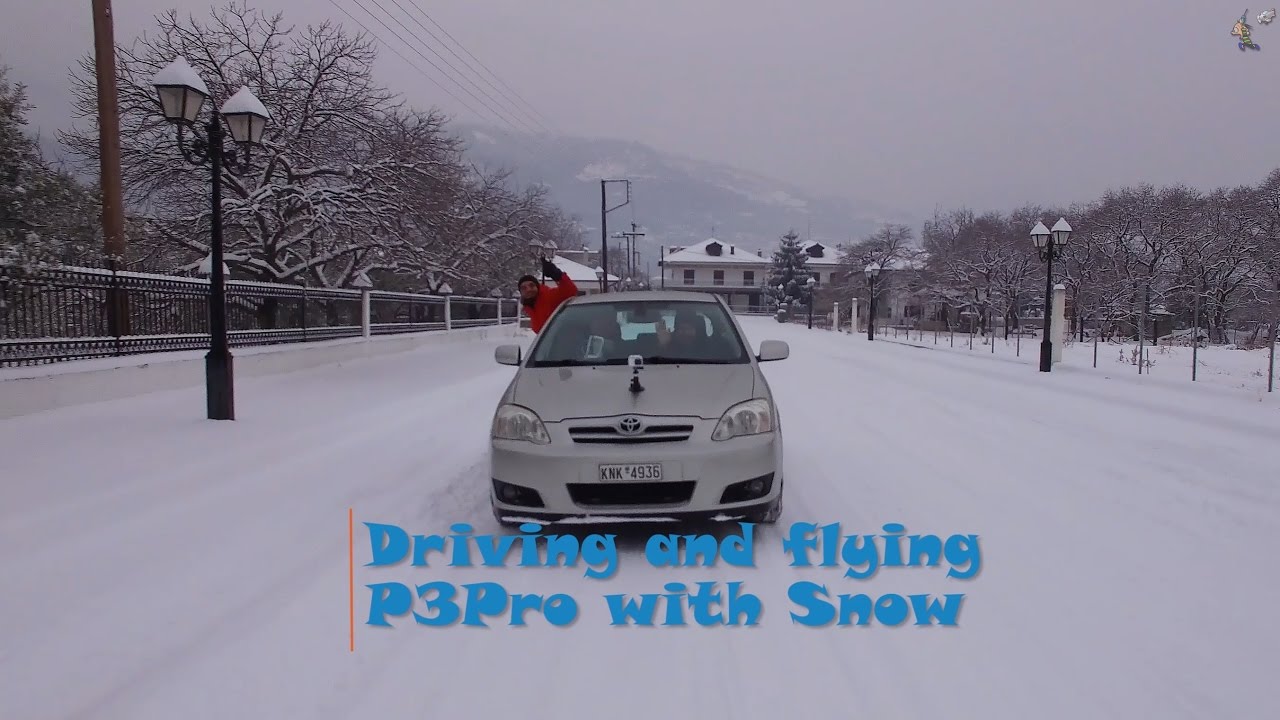 Driving and flying Phantom 3 Pro with snow  (2.7k)