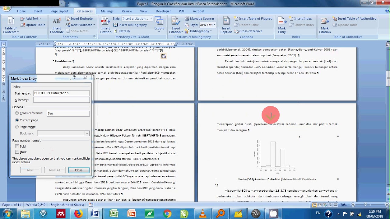 HowTo create multiple indexes in MS Word