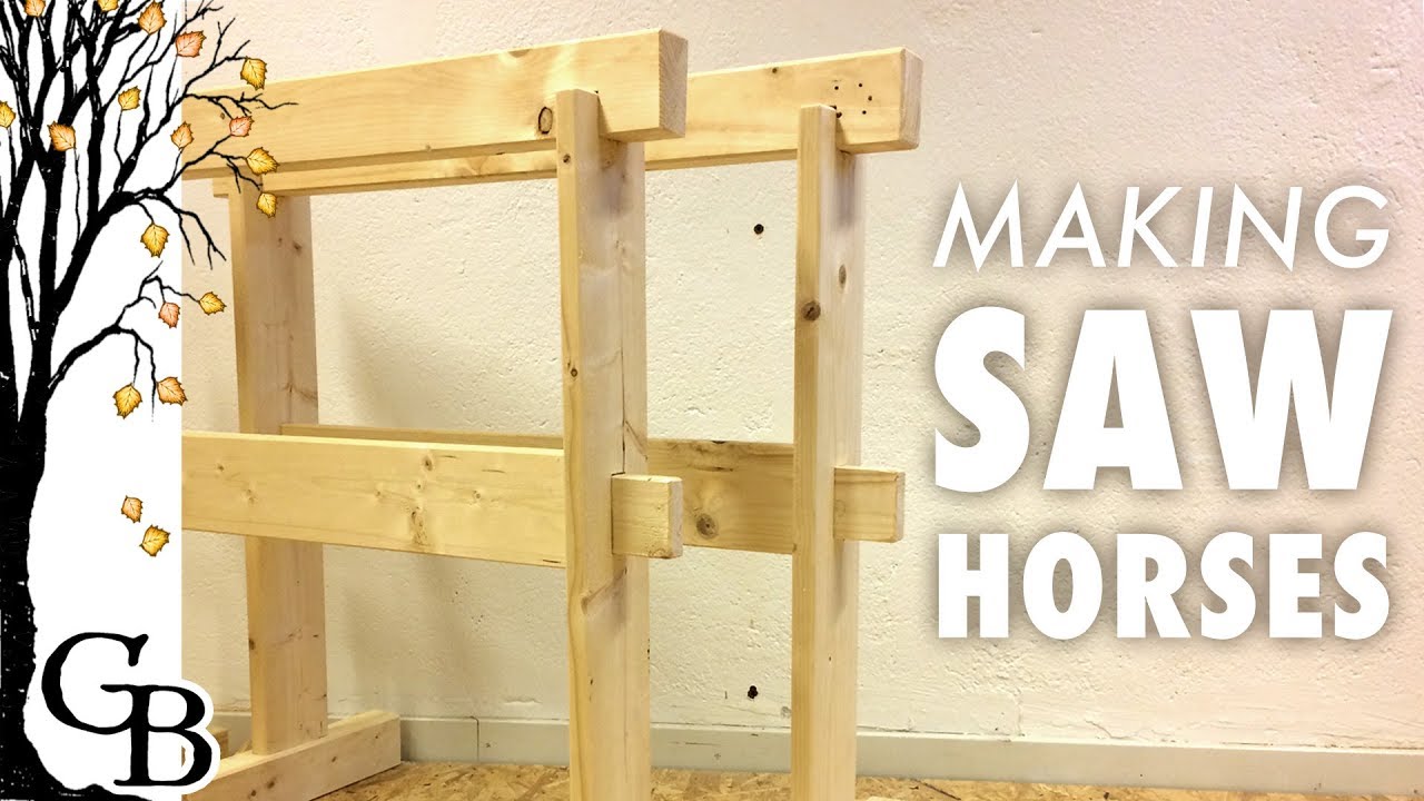 Sawhorses with traditional joinery