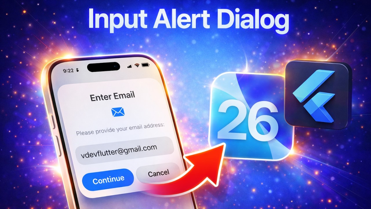 Flutter Dialog | iOS 26 Email Input Alert Dialog in Flutter | #Flutter #iOS26 #AlertDialog
