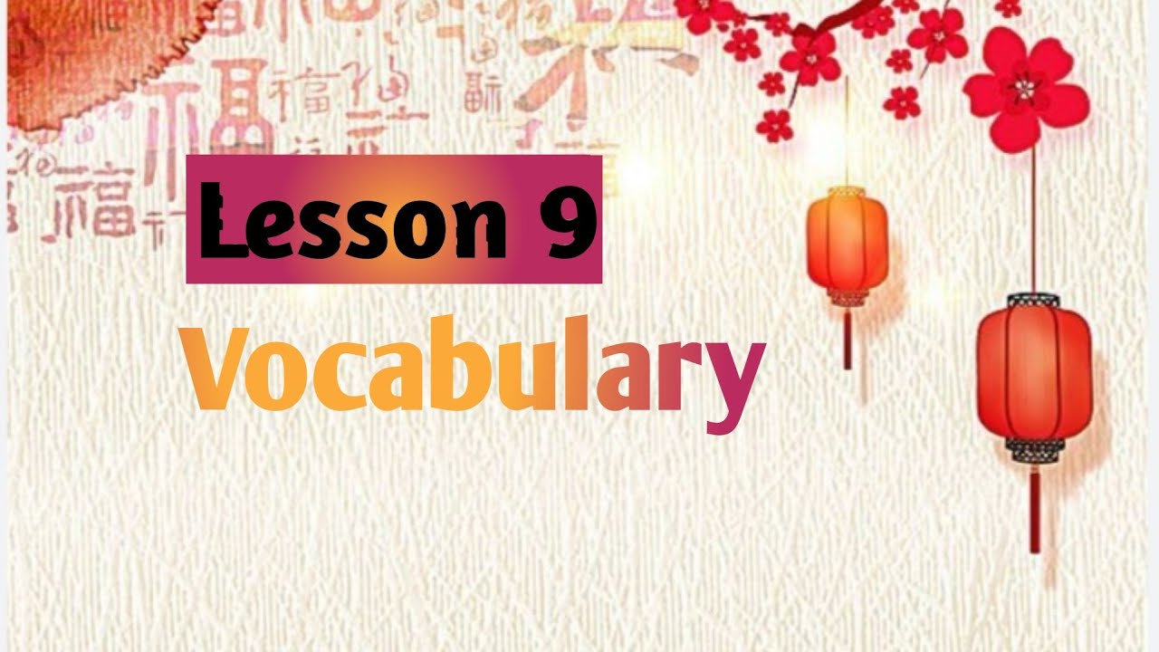 Minna no Nihongo Lesson no. 9 Vocabulary 