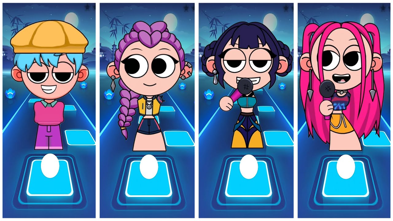 Kpop Demon Hunters 🆚 SAJA Boys 🎮 Tiles Hop EDM RUSH