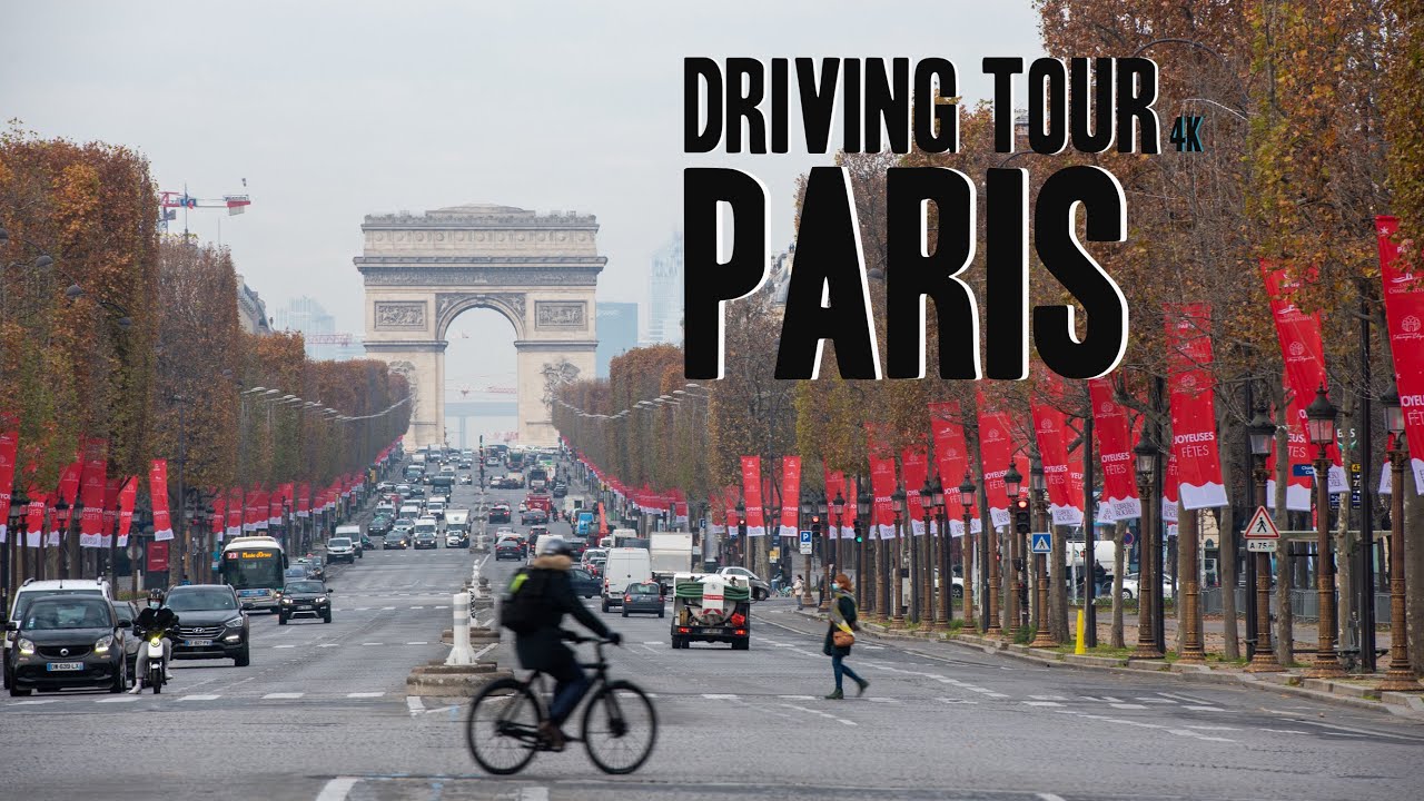 DRIVING TOUR - PARIS  26 december 2022- 4K