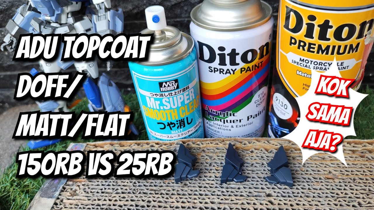 Review Topcoat Clear Doff 150rb VS 25rb / Kok sama aja? #gundam #tamiya #motorcycle #hobby