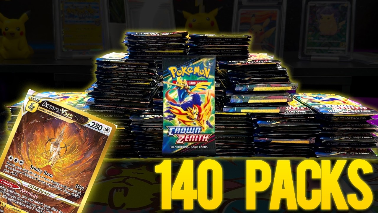 Opening 140 Packs of Crown Zenith | STILL THE MOST FUN SET EVER!!!
