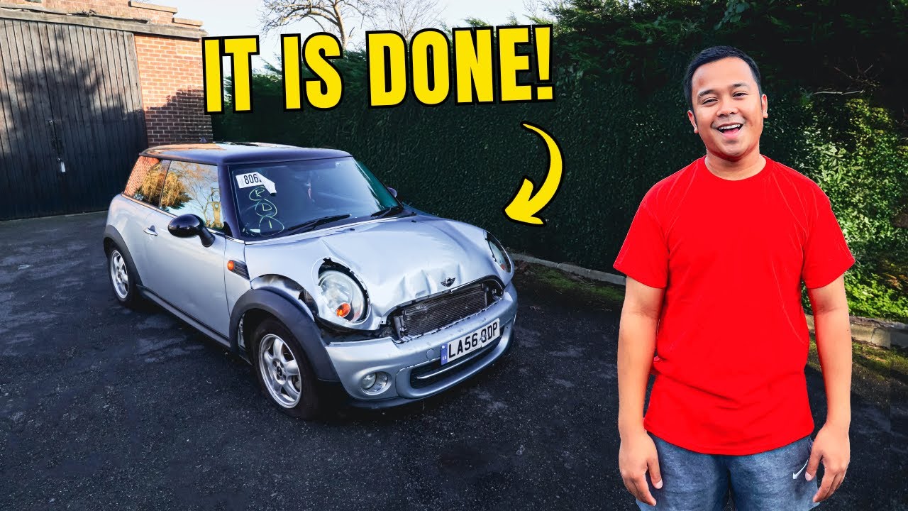 The CHEAP ($90) Crashed Mini Cooper Rebuild Complete
