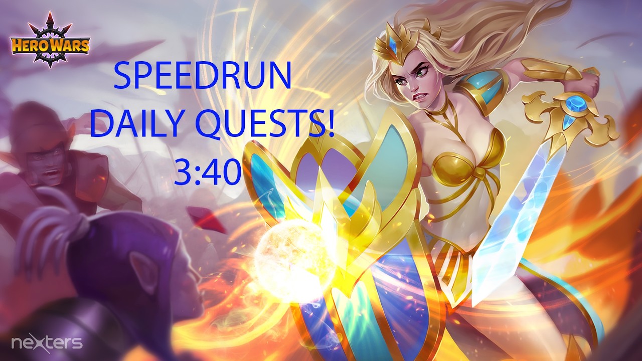 ⚡ Hero Wars Speedrun: Clumsy Try for SPEEDRUN of daily quests (3:40)