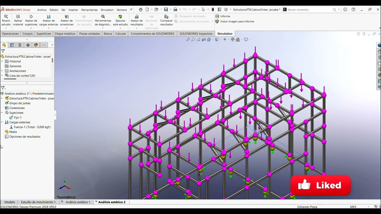 SIMULACIÓN ESTRUCTURAL EN 3 MINUTOS  / solidworks  / simulation/ Análisis estático 