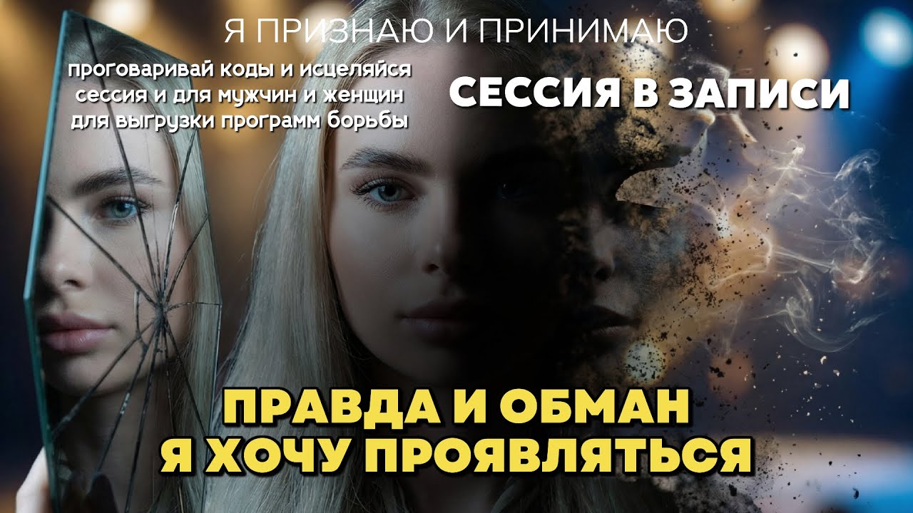 Проработка программ проявленности и популярности. Выгрузка обмана и разрешение себе пойти в правду 