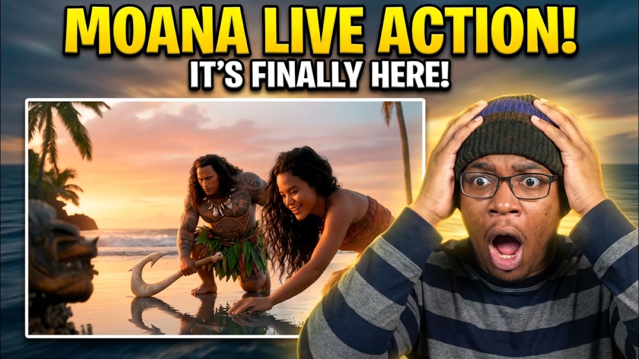 Moana live action trailer Dwayne Johnson reaction!