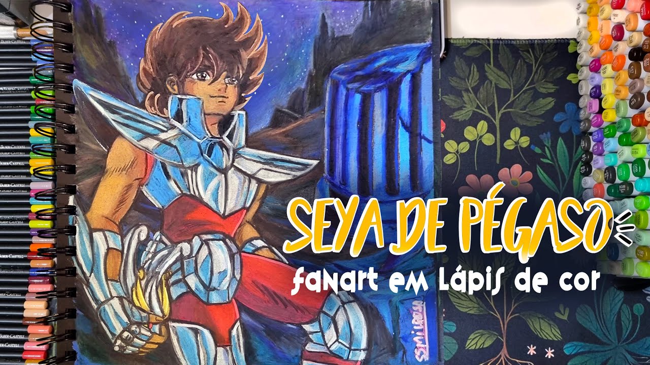 Desenhando o Seiya de Pégaso com a Armadura fase Asgard